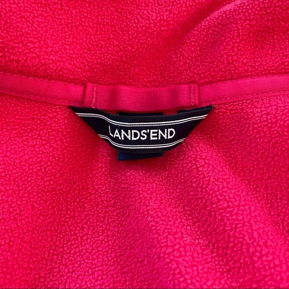 Lands’ End Pink 3/4 Zip Fleece - Picture 4 of 6